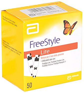 Abbott Freestyle - Tiras de glucosa (50 unidades), color azul