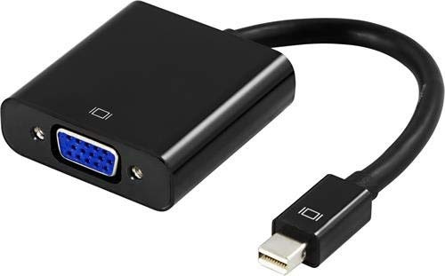 Deltaco DP-VGA3 adaptador de cable mini DisplayPort VGA Negro - Adaptador para cable (mini DisplayPort, VGA, Male connector / Female connector, 0,2 m, Negro)