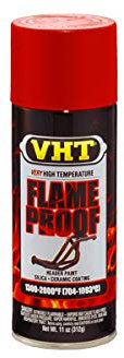 Bomboletta Spray Spruzzo Pittura Vernice Lacca Rosso VHT Flame Proof Resistente Alte Temperature 700° 400ml per Motore Carter Cilindri Scarichi Marmitte