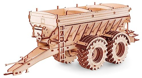EWA Eco-Wood-Art- Trailer for Rompecabezas mecánico 3D del Remolque para Kirovets K-7M K-7M-Rompecabezas Madera Adultos y Adolescentes-Montaje sin pegamento-206 Piezas, Color Naturaleza (206)