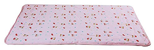 YITON Kühlmatte Für Hunde Haustier Katzenbett Selbstkühlendes Pad Rosa 1 Stück Sommer Kühlmatte Seiden Kennel Matte Katzenhaus Katzenstreu Matte L