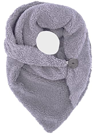 FASHION YOU WANT Damen KuschelSchal, Teddyfell Baumwolle Dreieckstuch Frauen Winterschal Herbstschal Warm Dreieck Schal Halstuch Scarf
