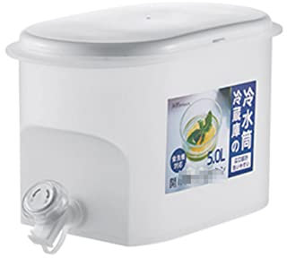 SYALEO Fria Dispensador de Bebidas de plástico, dispensador de Bebidas con Filtro y Espiga, contenedor de té de Fruta de Limonada fría para Cocina, Fiesta en casa Garrafa de Agua