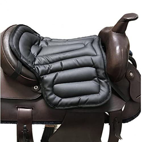Casiler Horse Pad, Horse Riding Absorbing Seat Cushion Damping Pad for Equestrian Black