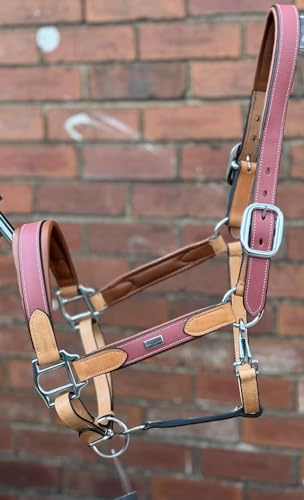 ARGENTINIAN LEATHER HEADCOLLAR HALTER COW LEATHER EXTRMELY SOFT LEATHER DUSKY PINK (Cob)