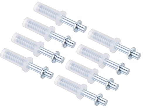 sourcing map Quincaillerie pour Porte Pliante, Lot de 8 Pivots Supérieurs pour Porte Pliante, Kit de Réparation pour Quincaillerie de Porte Pliante de Placard, Couleur Argent
