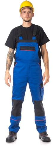DINOZAVR Fortum Arbeitshosen Männer Latzhose Herren Arbeitshose - Arbeitslatzhose Herren mit Elastischem Bund, Cordura-Verstärkungen, Vordertaschen, Brusttaschen, Cargotasche, Werkzeugtasche