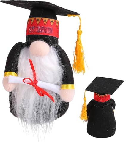 Qutalmi Figura di gnomo di pezzas, Gnomo Di Laurea Peluche Decorazioni Da Elfo, Gnomo senza volto imbottito, Gnomi di Laurea Peluche per Decorazioni di Laurea Regalo