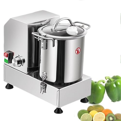 Commercial Vegetable Meat Food Processor, 6L/9L/15L Stainless Steel Food Shredder Chopper, 1200/1800W Electric Onion Cabbage Grinder Blender Cutter,6L