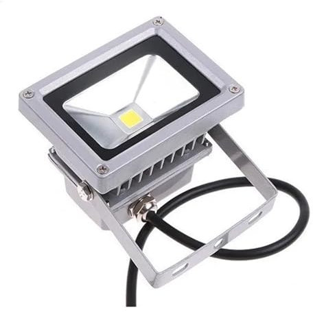 MEIVIYA Projecteur LED extérieur Lampe D'inondation LED DC 12V 20W IP65, Prise Allume-cigare, Lumières D'entretien De Voiture, Câble De(Warm White,10W)