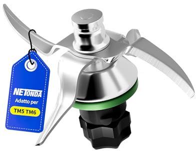NETONDA TM5 Gruppo Coltelli Lame Compatibile per Bimby TM6 Lame Ricambio in Acciaio Inox Compatibile Vorwerk Bimby TM5 TM6