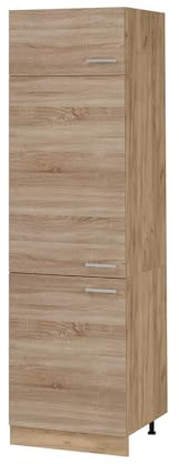 Vicco Armadio frigorifero R-Line, Sonoma, 60 cm, per la libera combinazione all'interno di sistemi cucina modulari