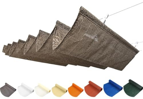 MESOVFCA Retractable Wave Sun Shade Sail, UV Protection Awnings Cover With Mounting Kit, Replacement Sliding Canopy Shade Cover For Outdoor Pergola Sun Room Patio