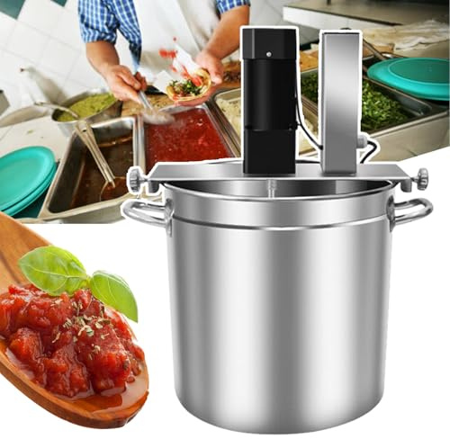 Malaxeur Électrique Professionnel pour Confitures/Sauces/Farcissage(20-60L)- Cuve Automatique avec Raclage du Fond,Compatibilité Multi-Chauffe+Vitesse Réglable,Équipement Mixage Industriel,60L