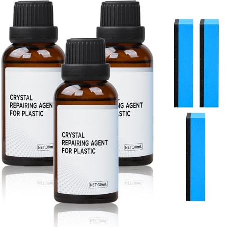Generico Rinnova Plastiche Auto, 2025 Nuovo Kit Pulizia Auto Trattamento Completo per Tutte Le Plastiche Esterne ed Interne Auto, Protegge e Ravviva Plastica e Gomma Auto (3PCS)