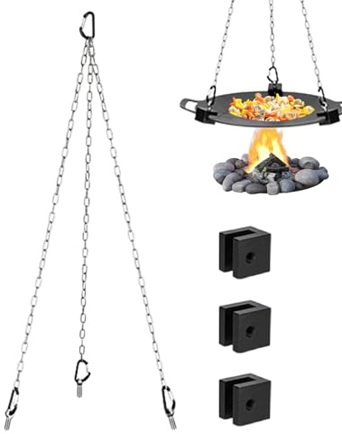 Treppiede Grill - Camping Tripod | Treppiedi per all'aperto | Lega di Alluminio Staccabile | I treppiedi per Stufa Portatili e Regolabili mantengono l'altezza | Grill a Portata Multifunzionale