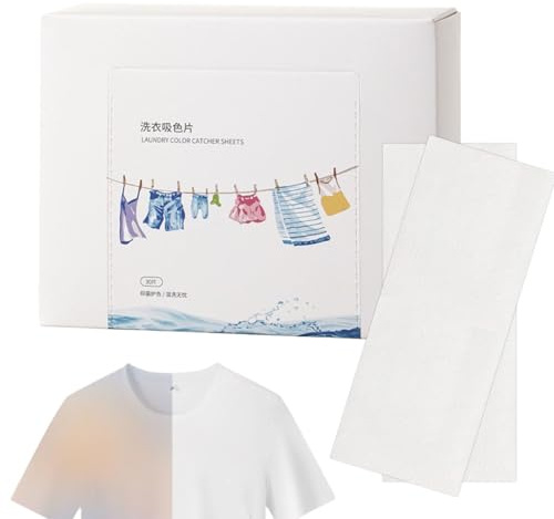 Farbfänger für Wäsche, 30 Stück, Farbauffangblätter, Tagesbedarf für Reisen, Trockner, Waschmaschinen, Steppdecken, dunkle Kleidung, Waschbedarf für dunkle Kleidung