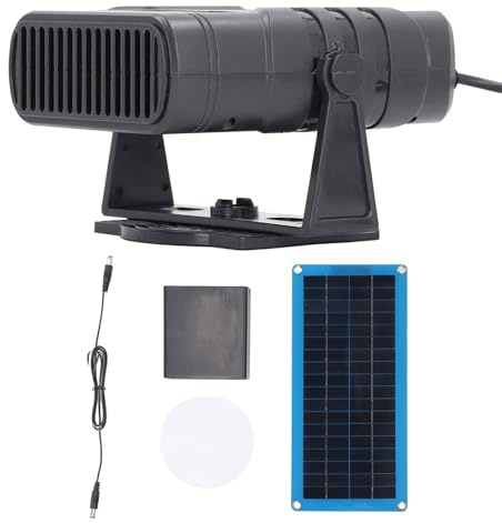 Calentador de coche con panel solar,Kit de calentador de invernadero con panel solar | Calentador de deshielo eléctrico para automóvil de 30 W,Desempañador de parabrisas, kit de energía pa