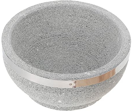 SECFOU Ciotola in Pietra Coreana Dolsot Resistente Alte Temperature per Bibimbap e Cucina Domestica Materiale Durevole e Design Compatto per Cottura Veloce e Regalo