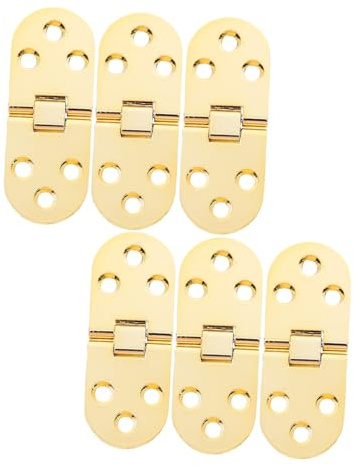 DOITOOL 6 pièces Charnières Pliantes Alliage Aluminium pour Petite Table et Porte Armoire Pliables Compactes Robustes et Stables Remplacement Facile Lot