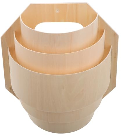 PAMINGONO Paralume in Legno per Lampada da Sauna Copriparalume Protettivo Resistente Alte Temperature Set Accessori per Stanza Sauna Luce Traslucida Decorativa