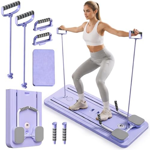 Bestash Pilates Reformer Board, Reforme Pilates Board, Kit Pilates para Casa, Kit De Fitness Multifuncional para Mujeres, Entrenamiento De Cuerpo Completo En Casa