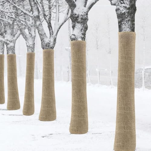 Shophubio Rouleau de toile de jute respirante, 101,6 cm x 3 m, protection contre le gel des plantes, tissu rustique pour emballage d'arbre, couverture de légumes et hiver (1 x 3 m)