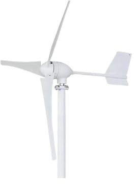 Turbina eólica, Generador de turbinas eólicas 1200W, 12V y 24V, linterna con eje Vertical, Kit 3 motores cuchillas for uso doméstico, farola híbrida, electromagnética(48V)