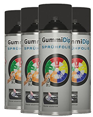 Gummi Dip Sprühfolie, Effekt Spray, 4er Set, 4x400 ml (Rauch Effekt)