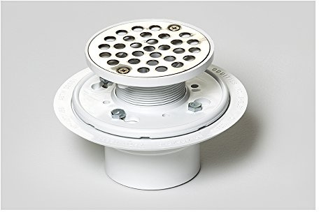 Plastic Oddities No Caulk Low Profile Bolt Down Shower Drain; NC406; for Tile, Granite, Marble, Stone-Like Showers; Fits Over 2-inch Pipe; Made in The USA