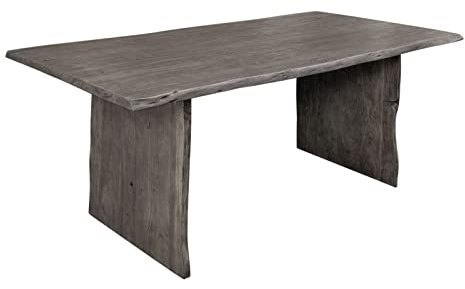MASSIVMOEBEL24.DE | Baumtisch 180x100x76 Akazie grau lackiert Pure Acacia #414