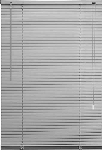 Silver/Grey PVC Venetian Blind Blinds Easy Fit Curtains Trimmable Fittings Windows Treatment Shutters Twist Open Close Pay only 1 Flat shipping £3.99 for multiple buying (Grey/Silver, 75 W x 150 L)