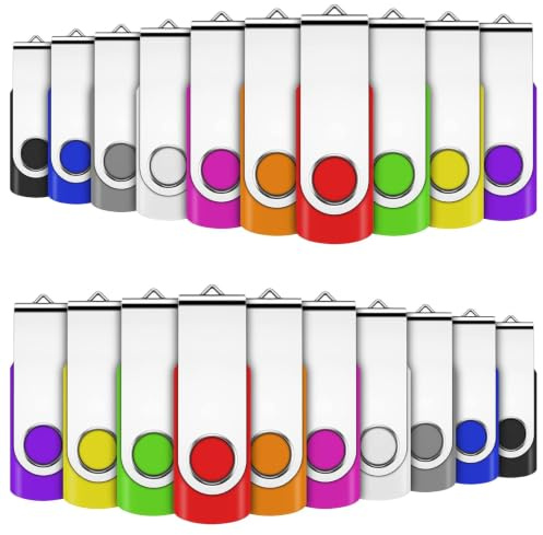 USB Sticks 1GB 100 Stück Speicherstick USB 2.0 Mehrfarbig | Memory Sticks Pen Drives Transmemory