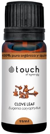 TOUCH OF SYNERGY Aceite Esencial de Clavo de Olor 100% Puro y Natural | Clove Leaf Oil Terapéutico | Uso Aromaterapia, Masajes, Difusor, Cuidado Bucal, Antiséptico, 30 ml