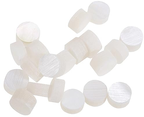 Musiclily Pro 4mm Gitarren Griffbrett Inlay Dots White Pearl 20er Set | Natürliche Mother of Pearl