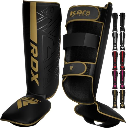 RDX Schienbeinschoner Kickboxen Kampfsport Muay Thai Training, Maya Hide Leder Kara Thaiboxen Schienbeinschutz, Schienbeinschützer Sparring Boxen Krav MAGA MMA Karate Taekwondo (MEHRWEG)