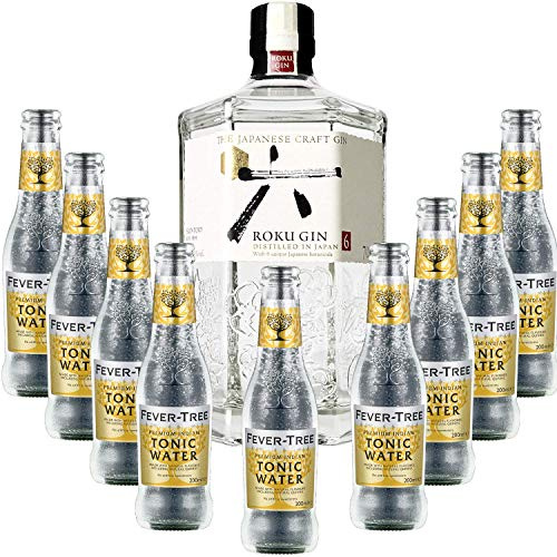 Pack Gintonic - Gin Roku + 9 Fever Tree Indian Premium Water - (70cl + 9 * 20cl)