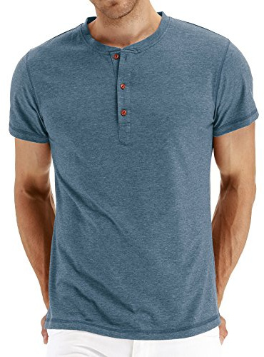 Sailwind Mens Henley Short Sleeve T-Shirt Cotton Casual Shirt