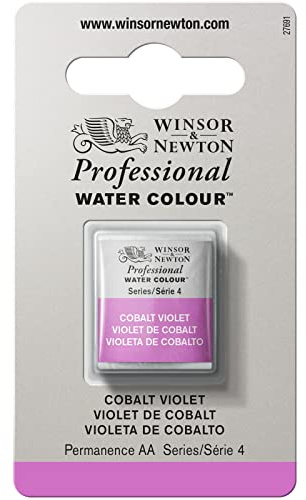 Winsor & Newton Professional Watercolour Paint, Artist Quality, Finest Pigments, Cobalt Violet, Half Pan