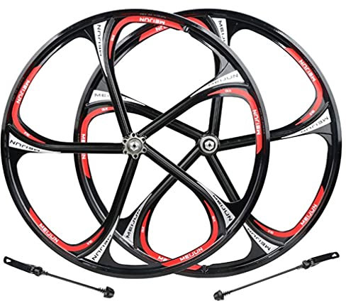 Generic Mountainbike Scheibenbremse Laufradsatz 26 Zoll Fahrradfelge Integrierter Laufradsatz MTB Laufräder Schnellspannnabe Für 7/8/9/10s Kassettenschwungrad