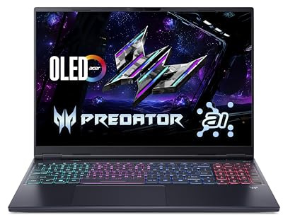 Acer Predator Helios Neo 16S AI (PHN16S-71-990G) Gaming Laptop, 13 Tops, 16 Inch WQXGA OLED 240Hz Display, Intel Core Ultra 9 275HX, 64 GB RAM, 1 TB SSD, NVIDIA GeForce RTX 5070 Ti, Windows 11, QWERTZ