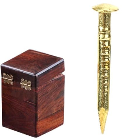 Tbest Clou Laiton,Clou Laiton 15Mm,Clou Doree,CloDe Tapissier,Clou Doré,Clou Doré À Grande Tête,100 Pièces EE Matériel De Charnière De Meubles en Laiton À Tête R 10Mm/15Mm/18Mm/22Mm15Mm De Lueur (15