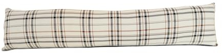 Lancashire Textile Textured Draught Excluder Hollow Fibre Filled 85 X 20 cm Insulator Draft Stopper For Door Window Hallway; Stirling Plaid