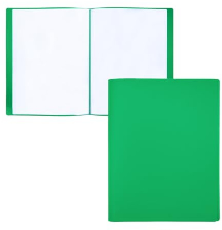 Raylu Paper Mappe mit Klarsichthüllen A5, 10 Transparente Hüllen aus 100% Recycelbarem Polypropylen, Dokumentenmappe für Schule & Büro (A5, Grün, 10 Hüllen)