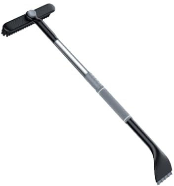 DSOUWEH Windshield De Icer Clear In Winter With Ease Snow Scraper With Brush Extendable Prestone Windshield De-icer, Gray(