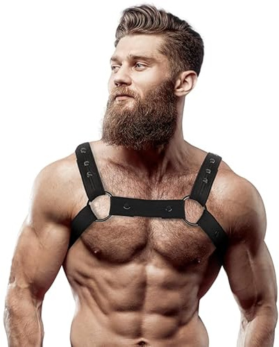 Fetish Submissive Attitude - Adjustable Neoprene Chest Sports Harness for Men