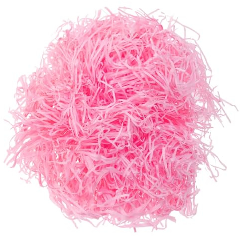 AEIOPRS 200g Remplissage de Panier de Fête et Boîte Cadeau Papier de Soie Déchiqueté Raphia Déchiqueté pour Emballage Cadeau Rose