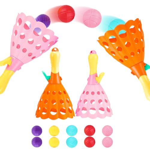 Zexint Gioco pop e palla da pesca con 10 palline e 2 cesti per attività di gioco per interni ed esterni, per sport in spiaggia, per bambini di età compresa tra 3 4 5 6 7 8 10 e 12 anni