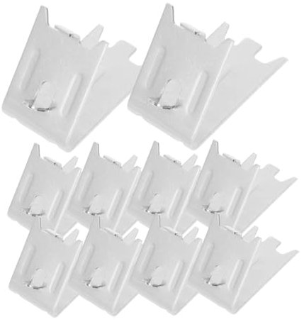 Homoyoyo 10pièces Clips Pour Étagère De Congélateur Réfrigérateur Clips Carrés De Remplacement Pour Étagère Métallique Support De Rangement Pour Réfrigérateur Pour De Commercial
