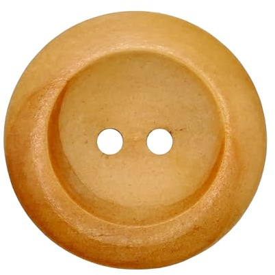 Natürliche Holzknöpfe, 2 Löcher, runde Bastelknöpfe mit glatter Oberfläche, 35 mm (55 l), 5 Stück, umweltfreundliche Näh- und Bastelknöpfe für Kleidung, Stricken und DIY-Projekte